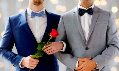 Two people getting married