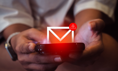 A man receives a fake message claiming to be from HMRC