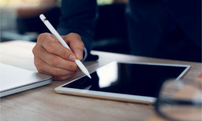 A lawyer signs a digital signature