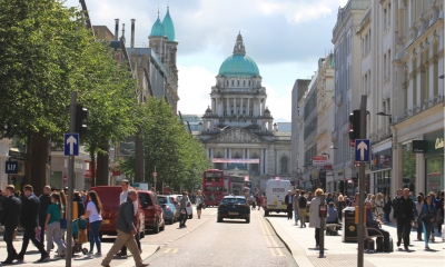Donegall Square with view to Belfast City Hall