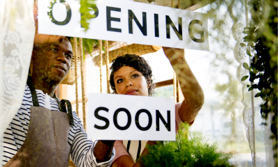 A new shop prepares to open on the high street