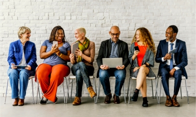 A diverse group of potential employees