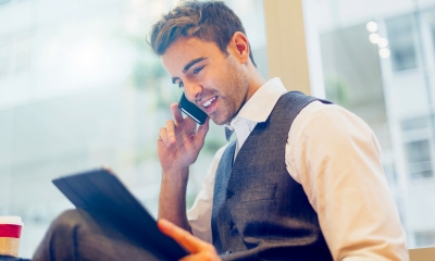 A private company owner checking details and discussing the business