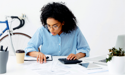 A woman completes her self assessment tax return early