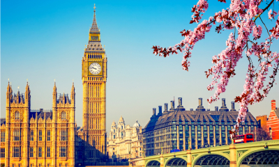 Houses of parliament in Spring