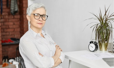 Freelance worker considering the future of her business