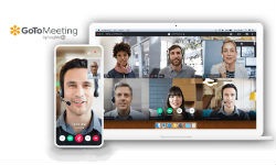 GoToMeeting on a laptop